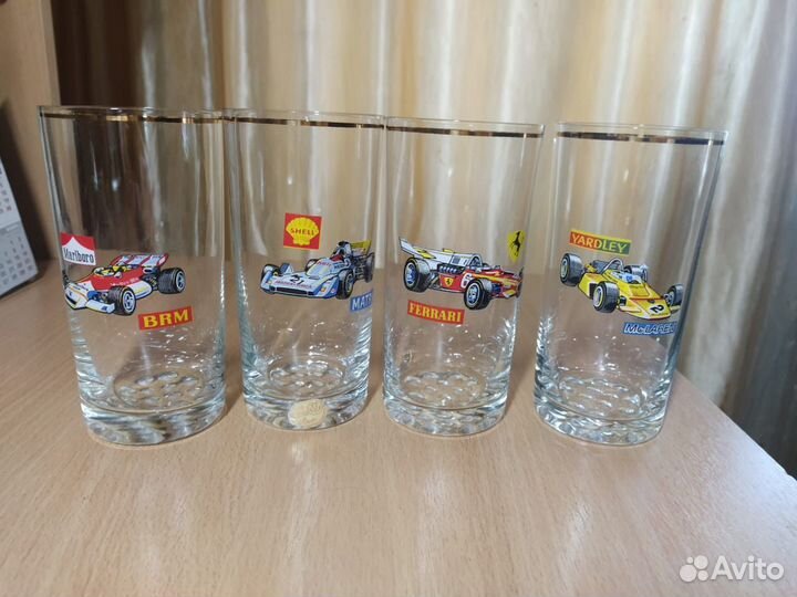 Стаканы 4шт Формула-1 Чехословакия