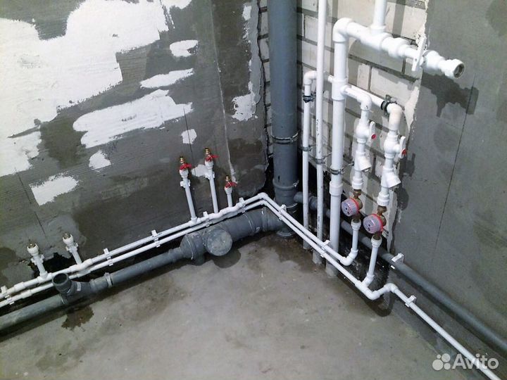 Монтаж систем отопления.водопровода.канализации