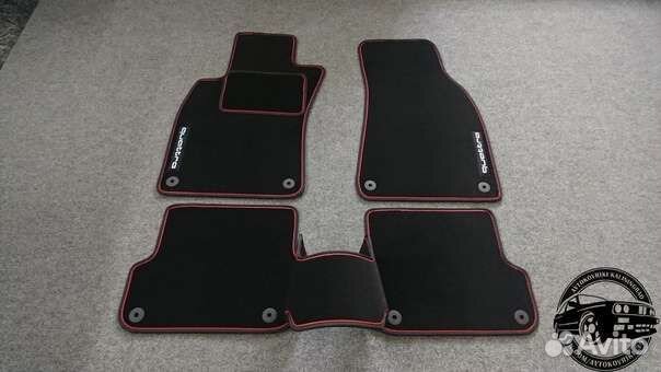 Автоковрики для Audi A6 C6, чёрные