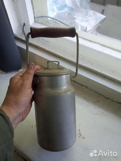 Бидончик алюминиевый СССР, клеймо 1975 г,на1 л