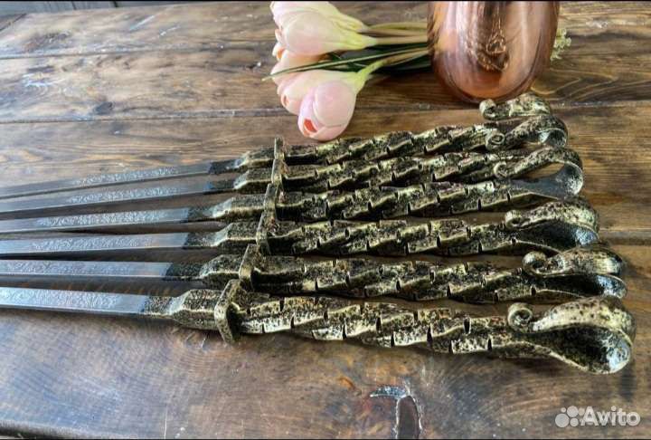 Шампура подарочные кованые с гравировкой