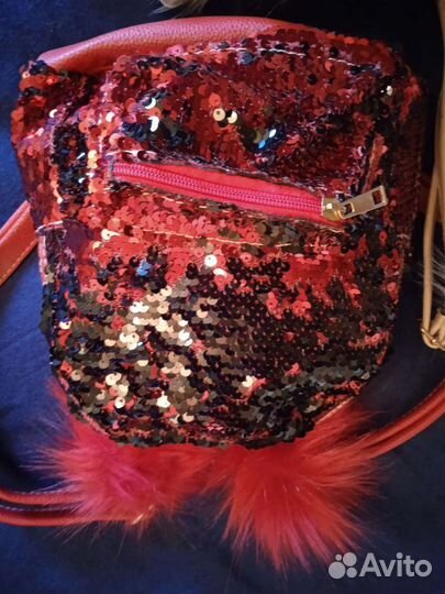 Рюкзак для девочки новый с пайетками