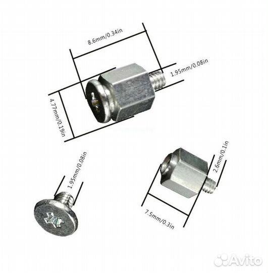 Стойка и болтик для крепления M.2 SSD