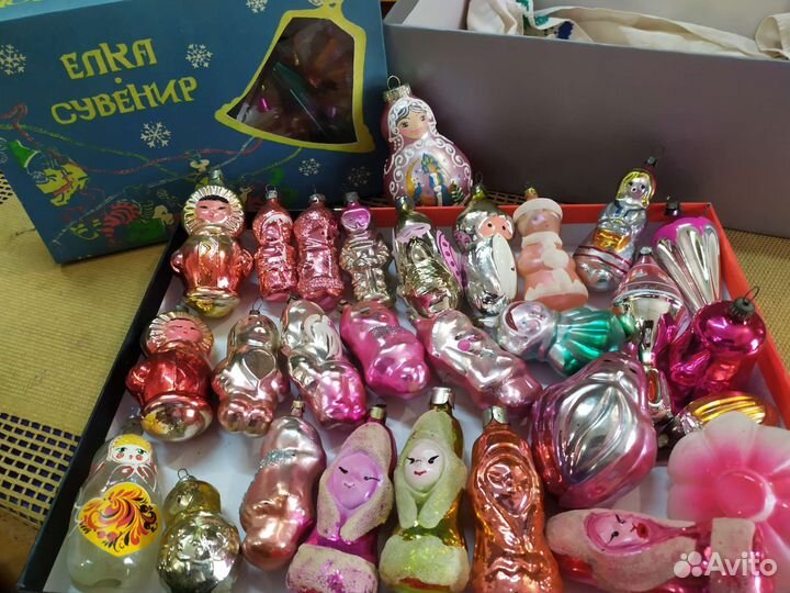 Елочные игрушки люди звери СССР