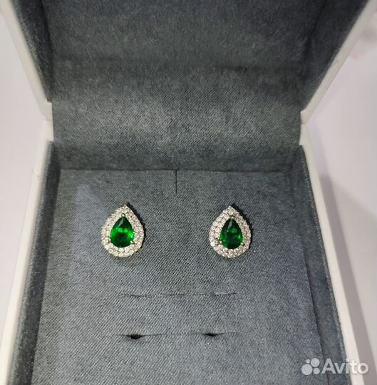 Серьги пусеты кольца серебро 925