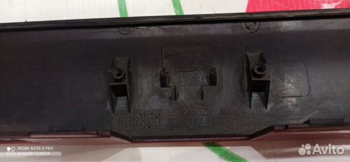 Накладка на крышку багажника (молдинг) Nissan Note