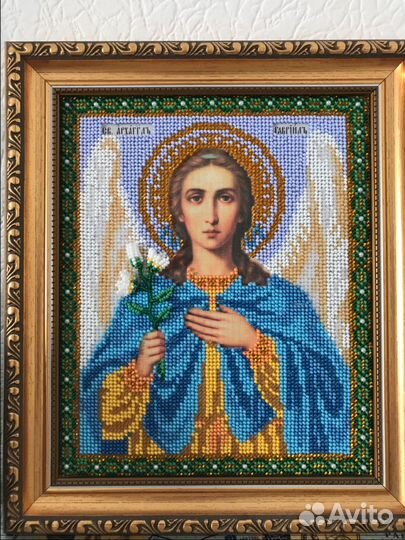 Икона из бисера Архангел Гавриил