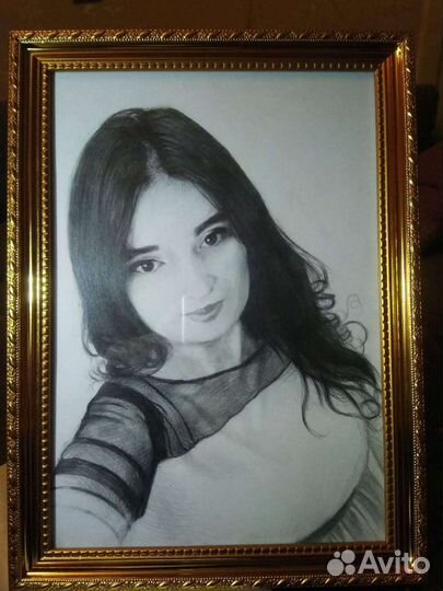 Портрет по фото карандашом