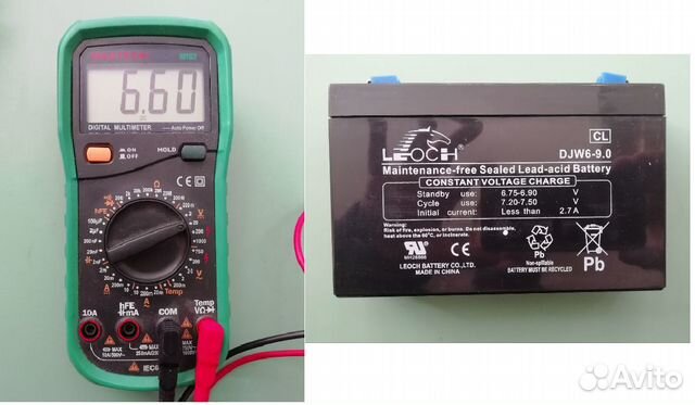 Аккумулятор 6V 9Ah