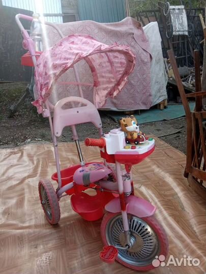 Велосипед,велосипед коляска с ручкой