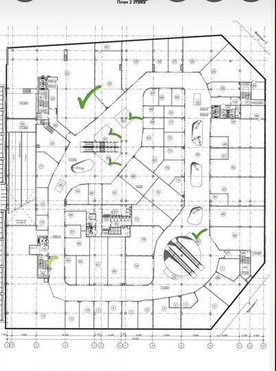 Торговая площадь, 566 м²; торговые островки
