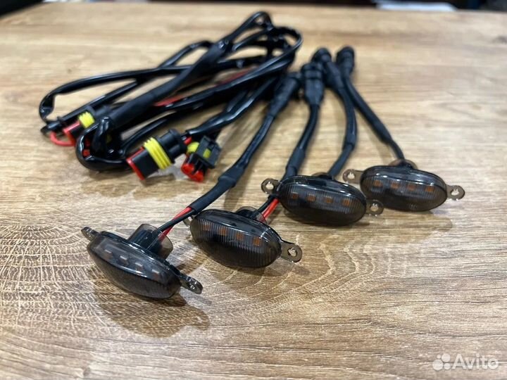 Jeep Cherokee Огни дхо в решетку радиатора 6 шт