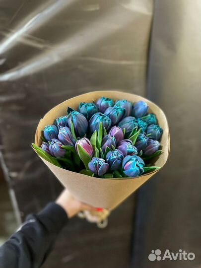 Пионовидны Тюльпаны космические букеты с доставкой