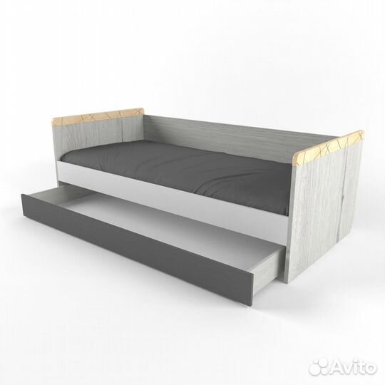 Кровать с доп сп местом ньютон Грей
