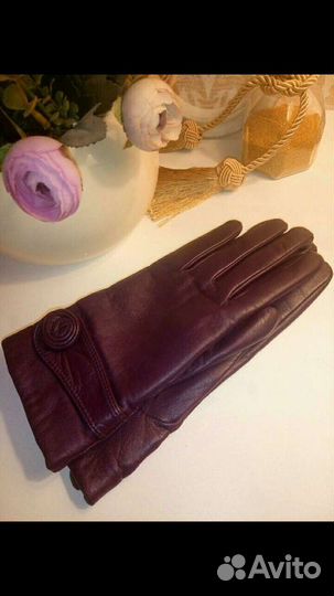 Перчатки кожаные