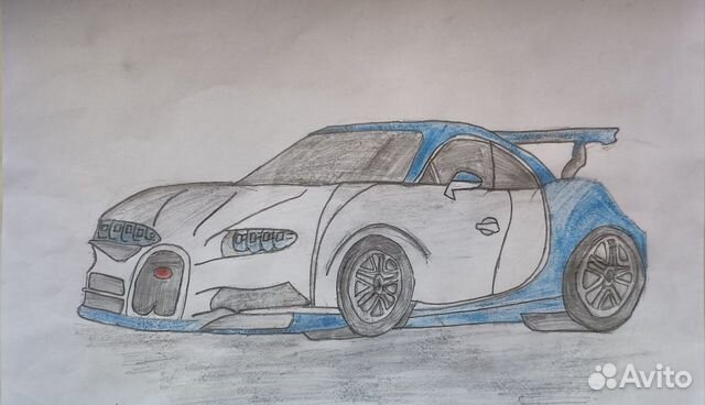 Bugatti chiron рисунок