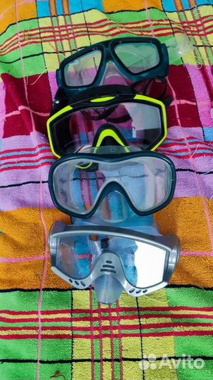 Маски, трубки, очки, ласты, коралки для плавания