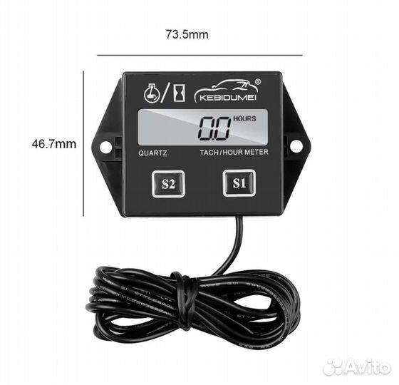 Тахометр/счётчик моточасов