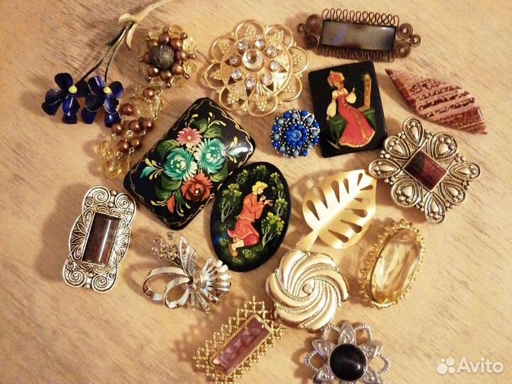 Броши винтажные, СССР, Чехия