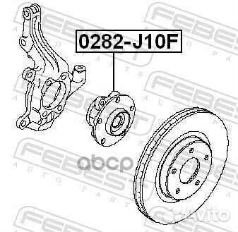 Ступица передняя (nissan qashqai j10f 2006) 02