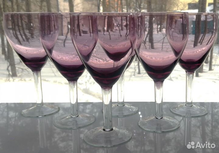 Бокалы цветное стекло СССР