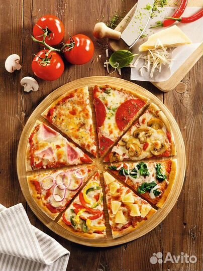 Доска круглая разделочная для пиццы