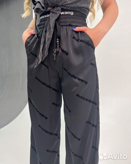 Брюки шелк alexander wang