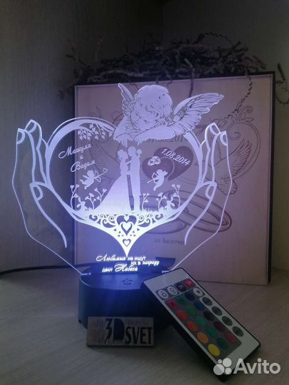 Светильник с индивидуальной гравировкой