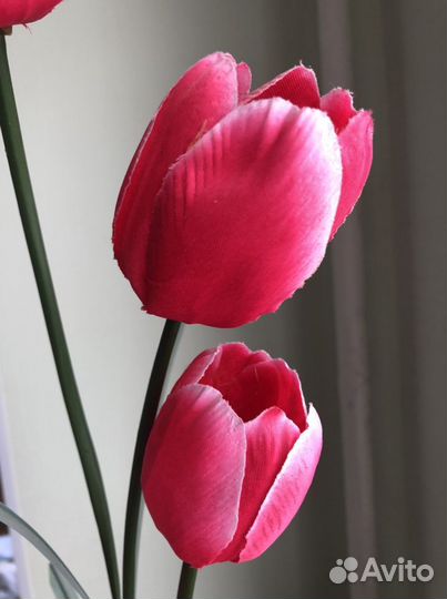 Искусственные цветы, тюльпаны, одной веткой