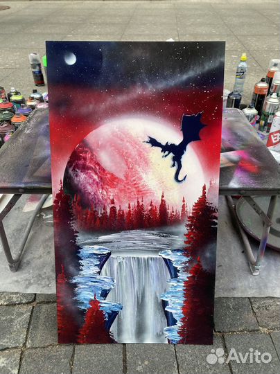 Картина баллончиками