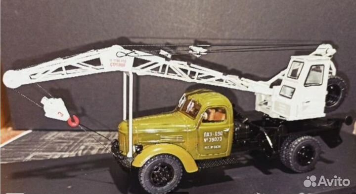 ЗИЛ-164 автокран ак-75/ лаз-690 1/43