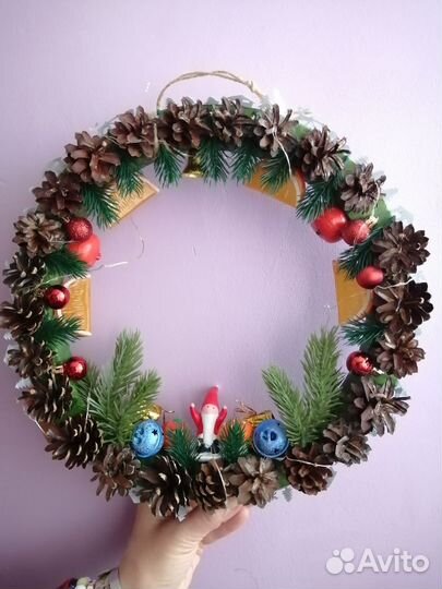 Новогодний венок на дверь