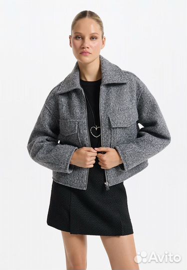 Полупальто Love Republic серое S