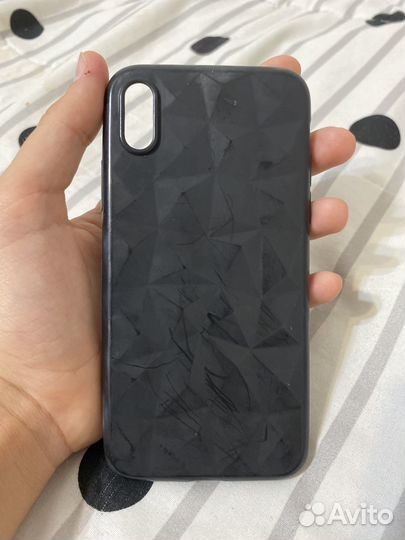 Чехол для iPhone X/XS, силиконовый, ребристый