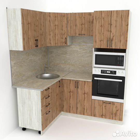 Кухонный гарнитур угловой 1.8 м х 1.4 м