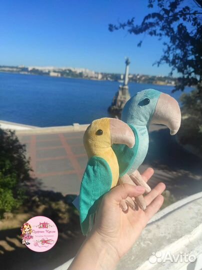 Попугай игрушка ручной работы