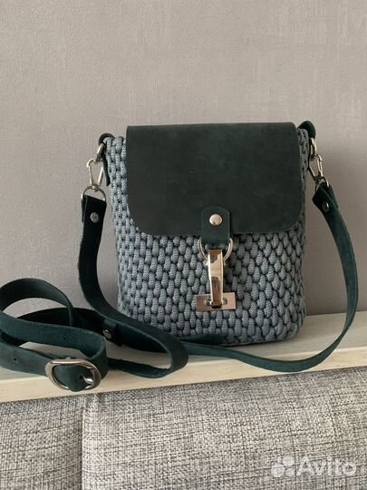 Женская сумочка (шнур+кож. фурн.) 