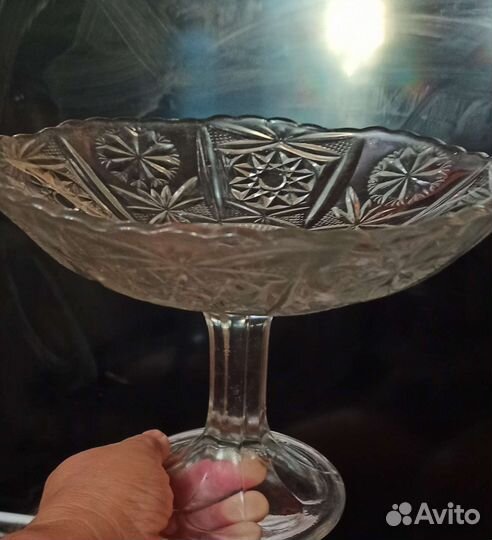 Ваза для фруктов на ножке СССР