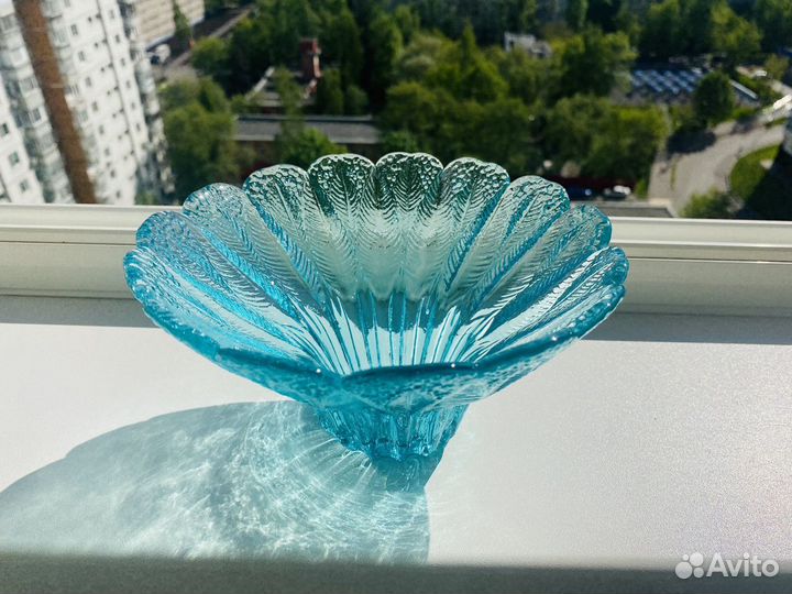 Конфетница цветное стекло, СССР