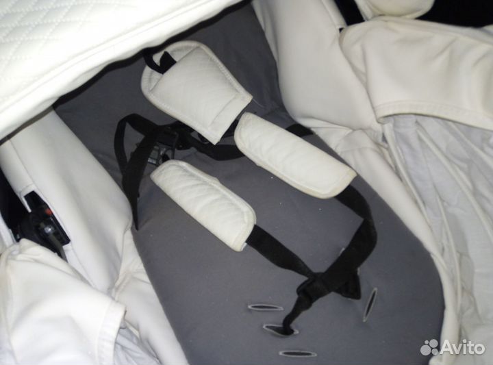 Детская коляска 2 в 1 indigo (экокожа)