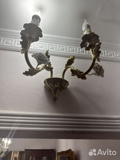 Люстра бронзовая