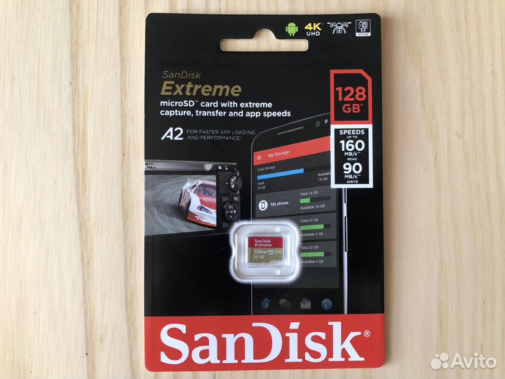 Карта памяти SanDisk Extreme 128 GB