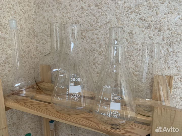 Колба термостойкая 1,2,4 литра