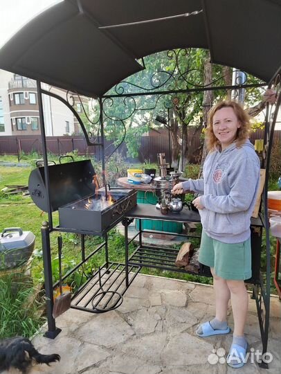 Мангал с крышей