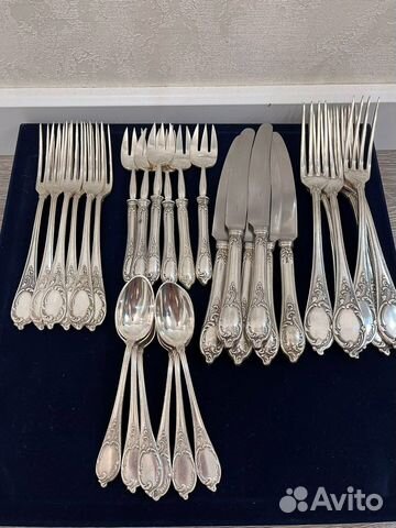 Столовые приборы мельхиор СССР Фаберже