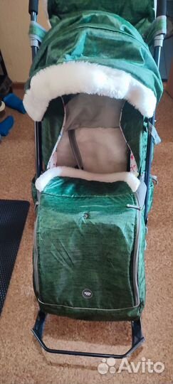 Детские санки коляска бу 2500,коляска в дар