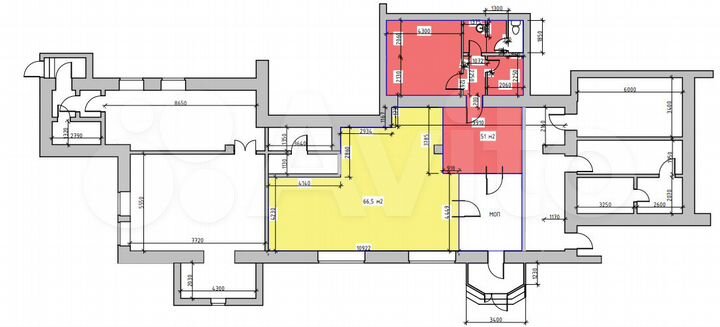 Свободного назначения, 51 м²