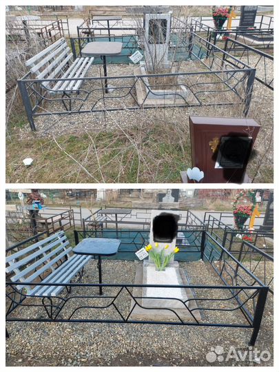 Уборка могил,покраска оград,памятники