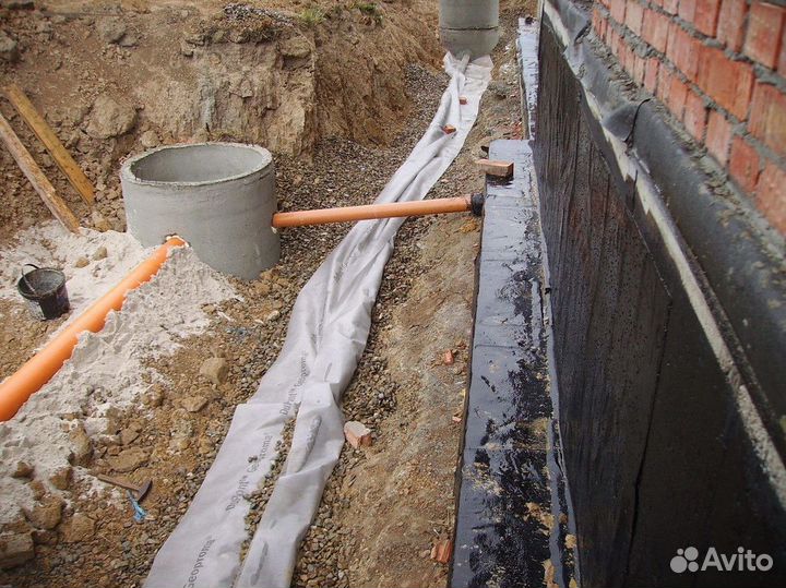 Дренажная труба / дренаж участка