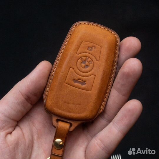 Кожаный чехол на ключ BMW